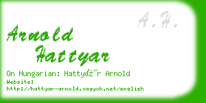 arnold hattyar business card
